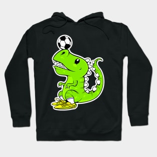 T Rex Soccer Cartoon Hoodie